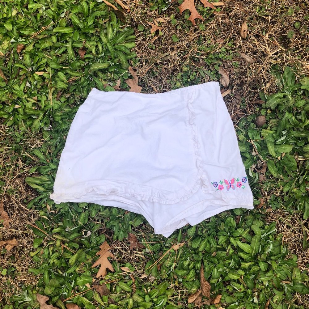 White Linen Skort